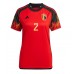 Camisa de Futebol Bélgica Toby Alderweireld #2 Equipamento Principal Mulheres Mundo 2022 Manga Curta
